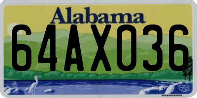 AL license plate 64AX036