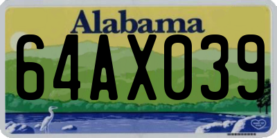 AL license plate 64AX039