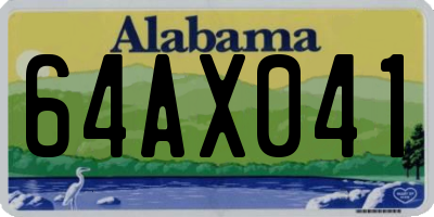 AL license plate 64AX041