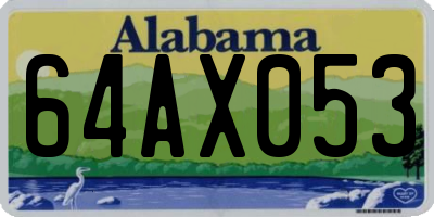 AL license plate 64AX053