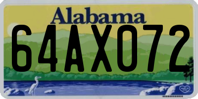 AL license plate 64AX072