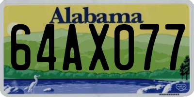 AL license plate 64AX077