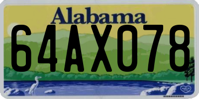 AL license plate 64AX078
