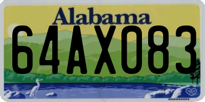 AL license plate 64AX083