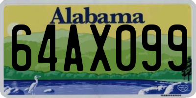 AL license plate 64AX099