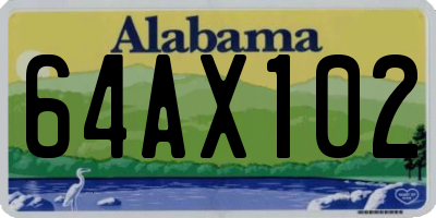 AL license plate 64AX102