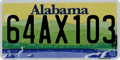AL license plate 64AX103