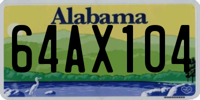 AL license plate 64AX104