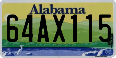 AL license plate 64AX115