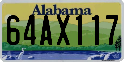 AL license plate 64AX117