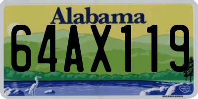 AL license plate 64AX119