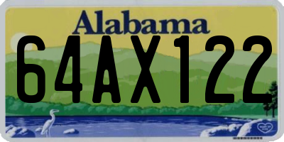 AL license plate 64AX122