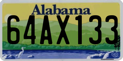 AL license plate 64AX133