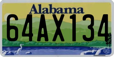 AL license plate 64AX134