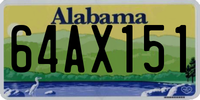 AL license plate 64AX151