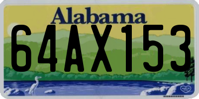AL license plate 64AX153