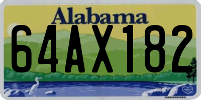 AL license plate 64AX182