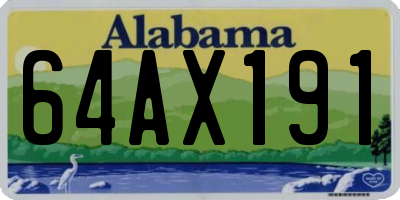 AL license plate 64AX191
