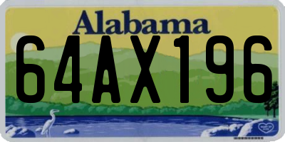 AL license plate 64AX196