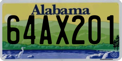 AL license plate 64AX201