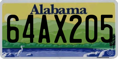 AL license plate 64AX205