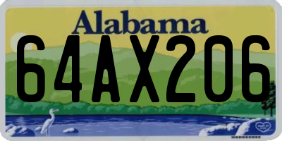 AL license plate 64AX206