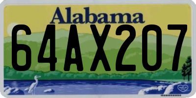 AL license plate 64AX207