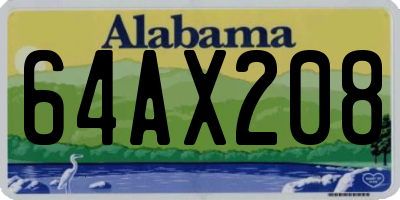 AL license plate 64AX208