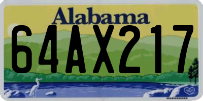 AL license plate 64AX217