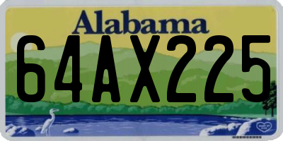 AL license plate 64AX225