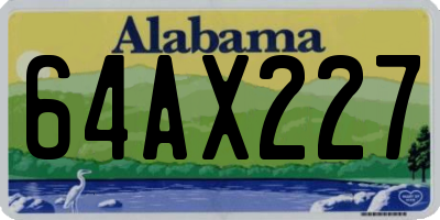 AL license plate 64AX227