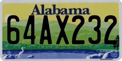 AL license plate 64AX232