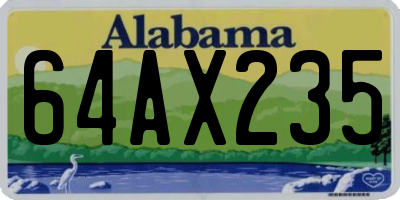AL license plate 64AX235
