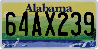 AL license plate 64AX239