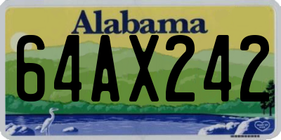 AL license plate 64AX242