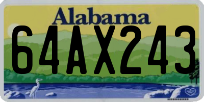 AL license plate 64AX243