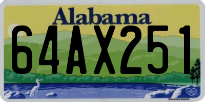 AL license plate 64AX251