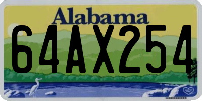 AL license plate 64AX254