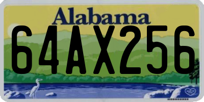 AL license plate 64AX256