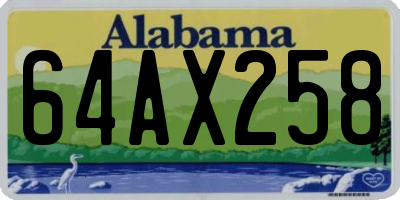 AL license plate 64AX258
