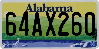 AL license plate 64AX260