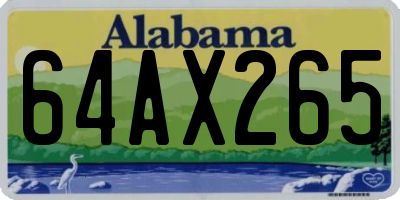 AL license plate 64AX265