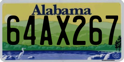 AL license plate 64AX267