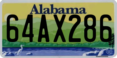 AL license plate 64AX286