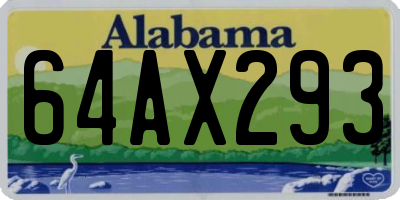 AL license plate 64AX293