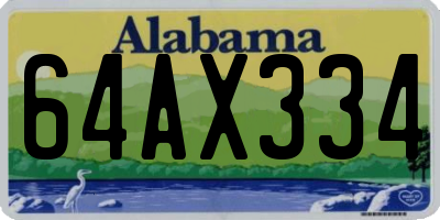 AL license plate 64AX334