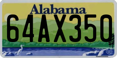 AL license plate 64AX350