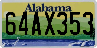 AL license plate 64AX353