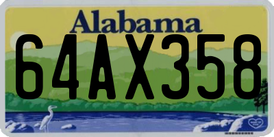 AL license plate 64AX358