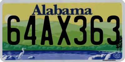 AL license plate 64AX363